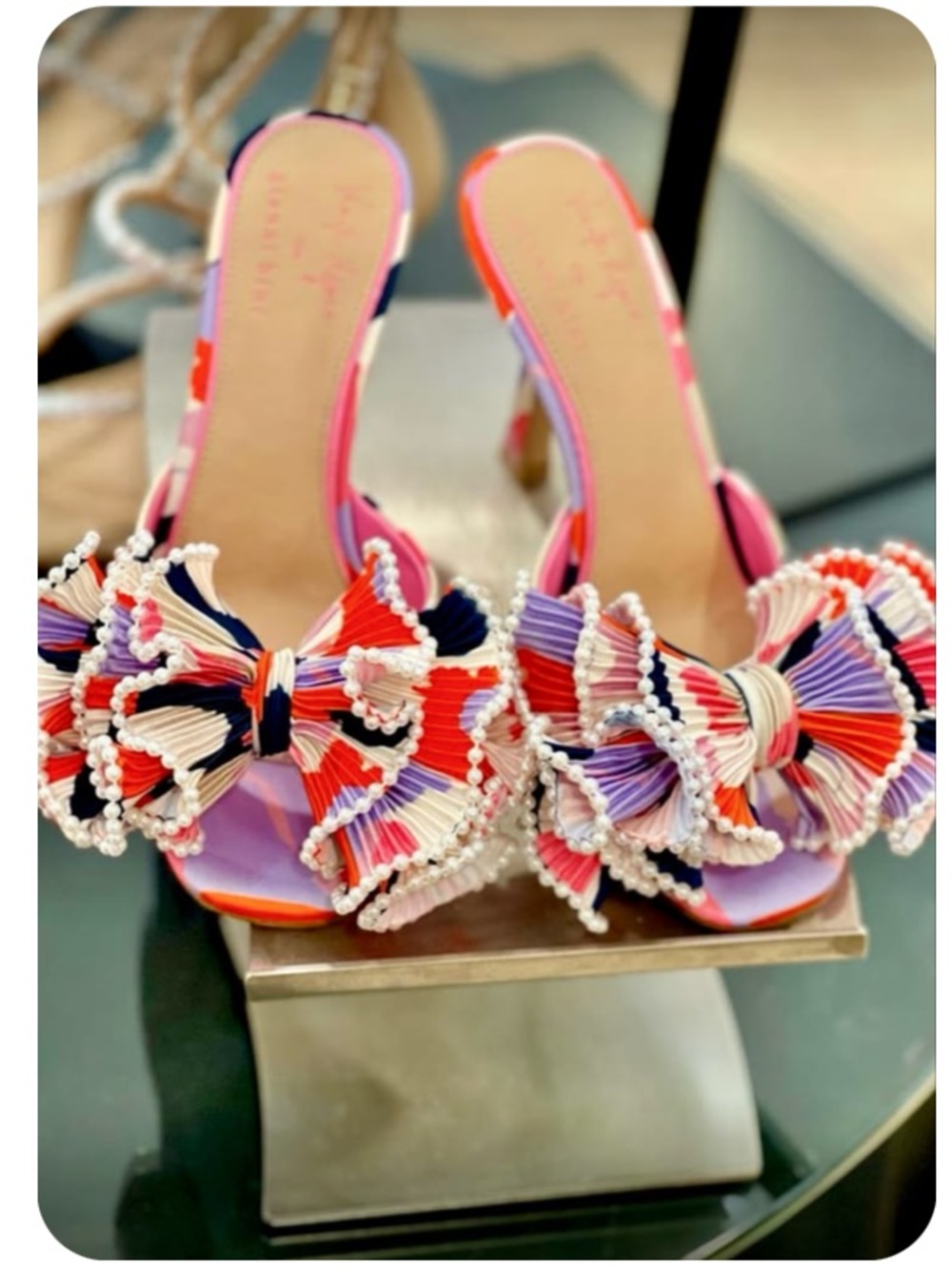 Gianni Bini floral Embellished heels